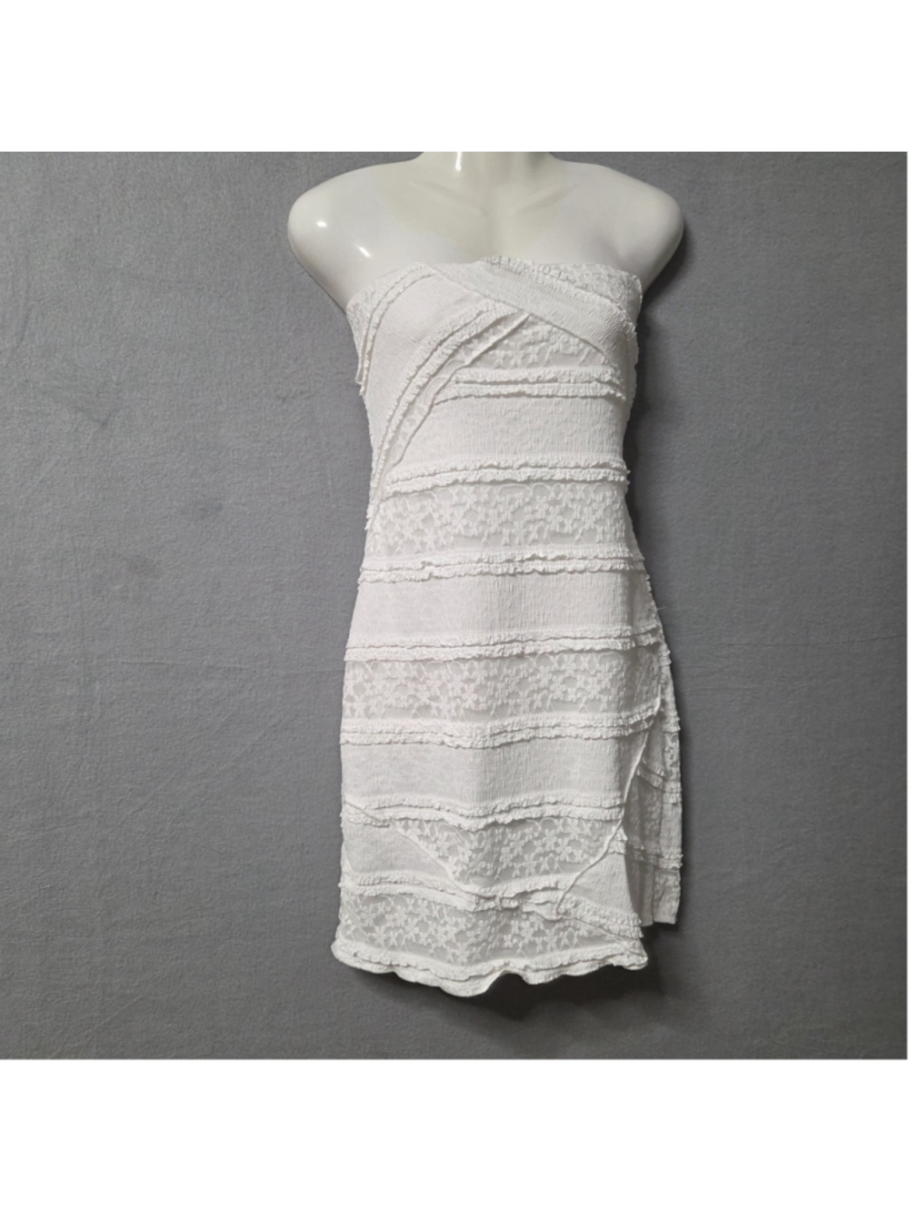 Women's Forever 21 Strapless Dress White Size XL